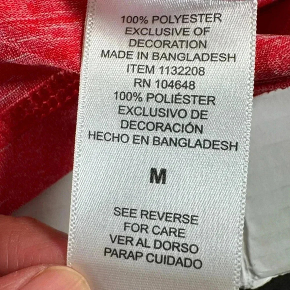 Champion Men's Medium Red Wisconsin Badgers Short Sleeve Polytester T-Shirt - Picture 8 of 11